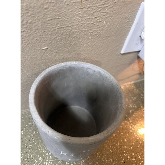 Kitchen Utensil Holder My Kitchen my Rules Gray 6.5” Country‎ Chic Decor - Picture 3 of 6